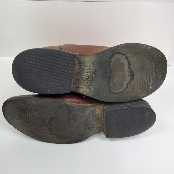 Justin mens cowboy boots 11 Red Almond Toe Style #5538 - Picture 7 of 8